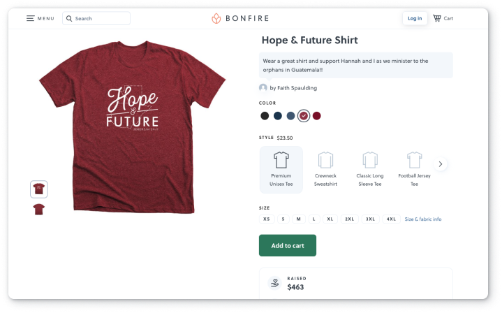 T shirt fundraising on Bonfire is the number 1 fundraising idea for churches.