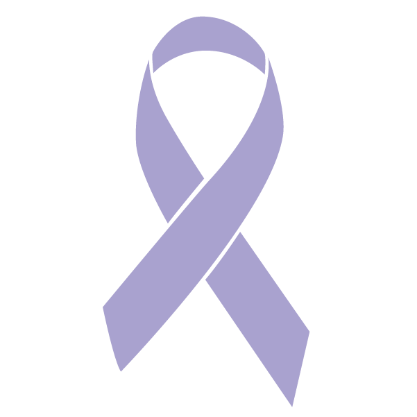 Lavender colored all cancers ribbon