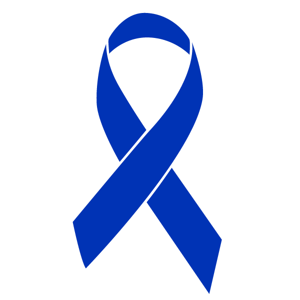 Blue colored Colon Cancer ribbon