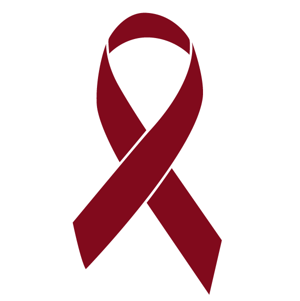 Burgundry colored Multiple Myeloma ribbon