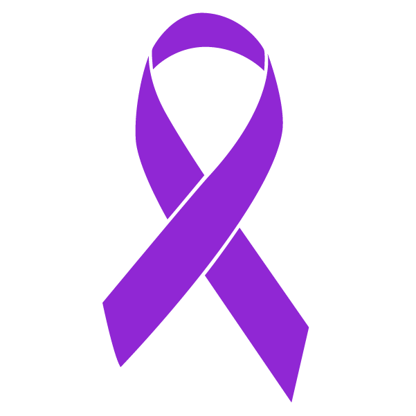 Purple colored Pancreatic Cancer ribbon