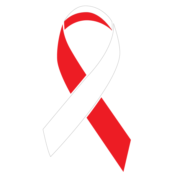 Red and white colored Squamous Cell Carcinoma ribbon