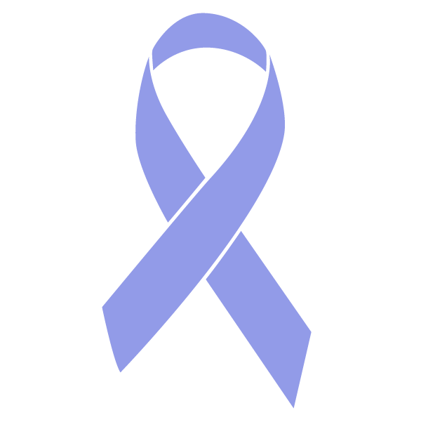 Periwinkle colored Stomach Cancer ribbon