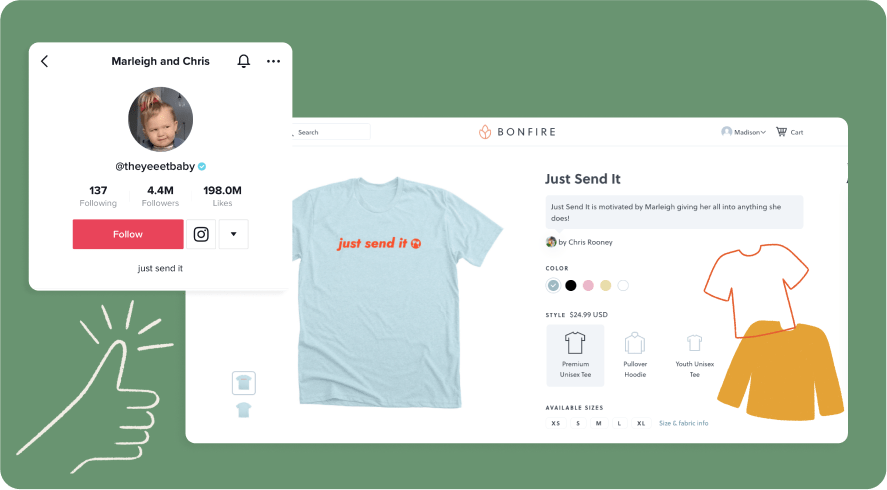 Add a catch phrase to your merch that your selling on YouTube