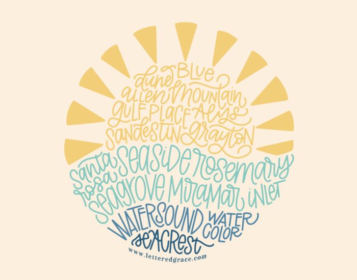 30A Happy Day, winner of best typography design