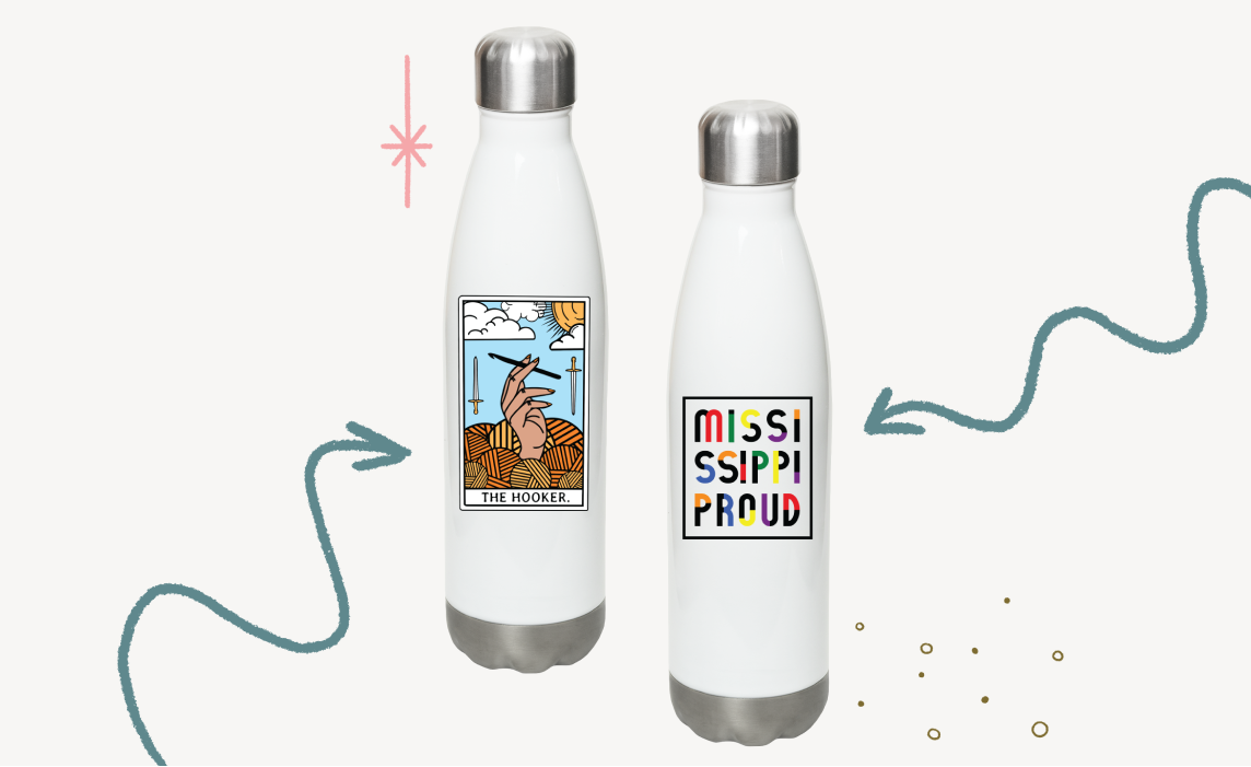 Add a variety of colors to your water bottle to help it stand out.