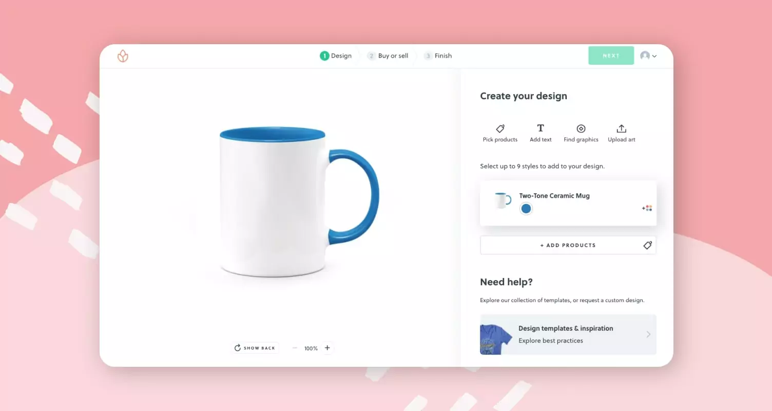 Designing a custom two-tone ceramic mug on bonfire.mom
