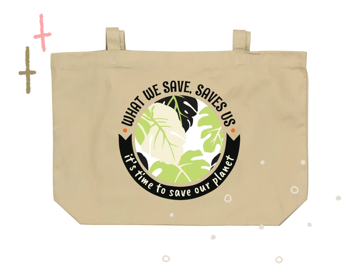 The Large Organic Cotton Tote Bag on bonfire.mom