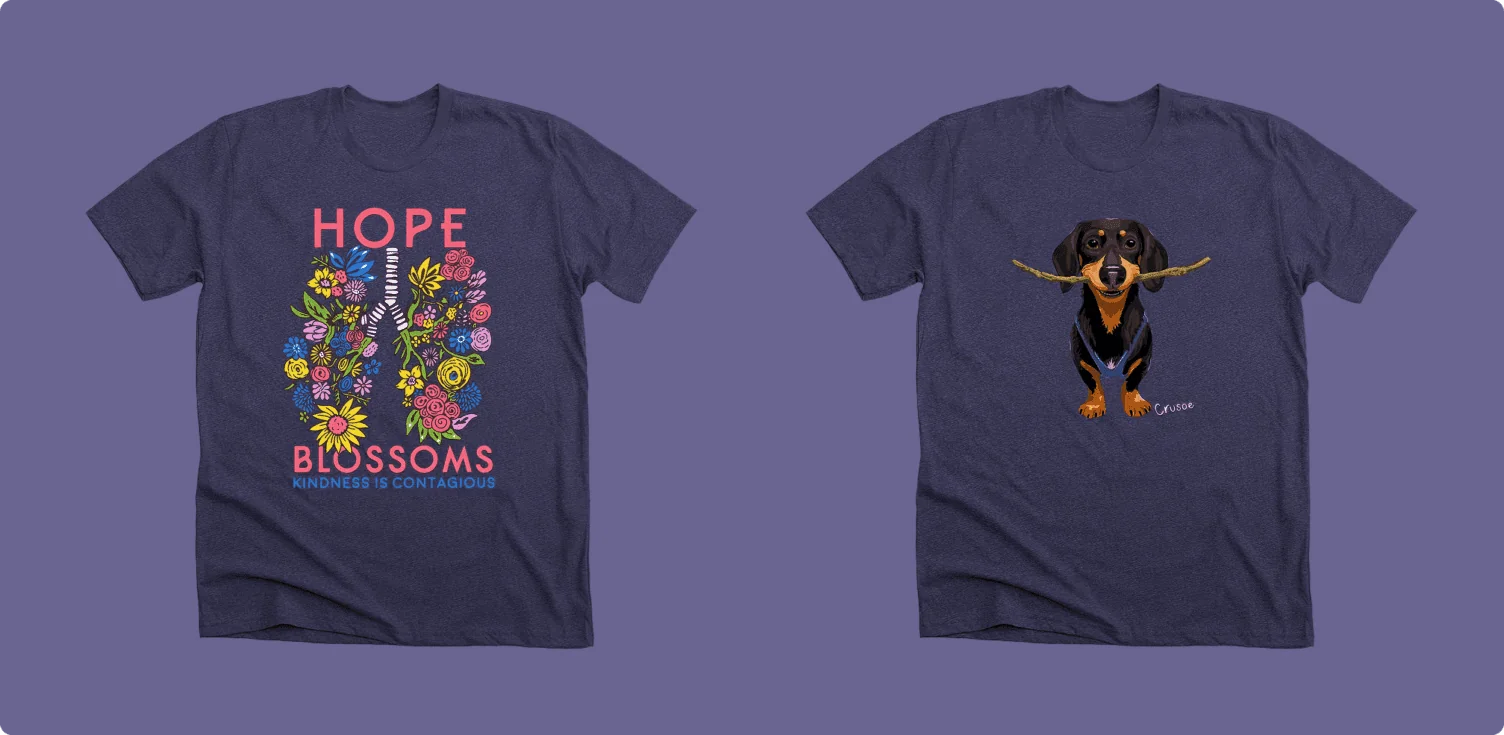 Heather lapis shirt color